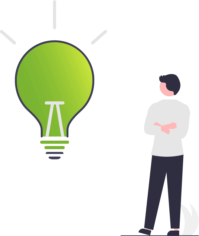 tipps-affiliate-programm Illustration of a man looking at a light bulb